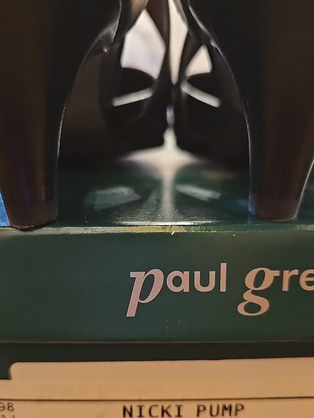 Paul Green Black Pointed Leather Cross-Strap Pumps - Picture 15 of 15